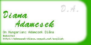 diana adamcsek business card